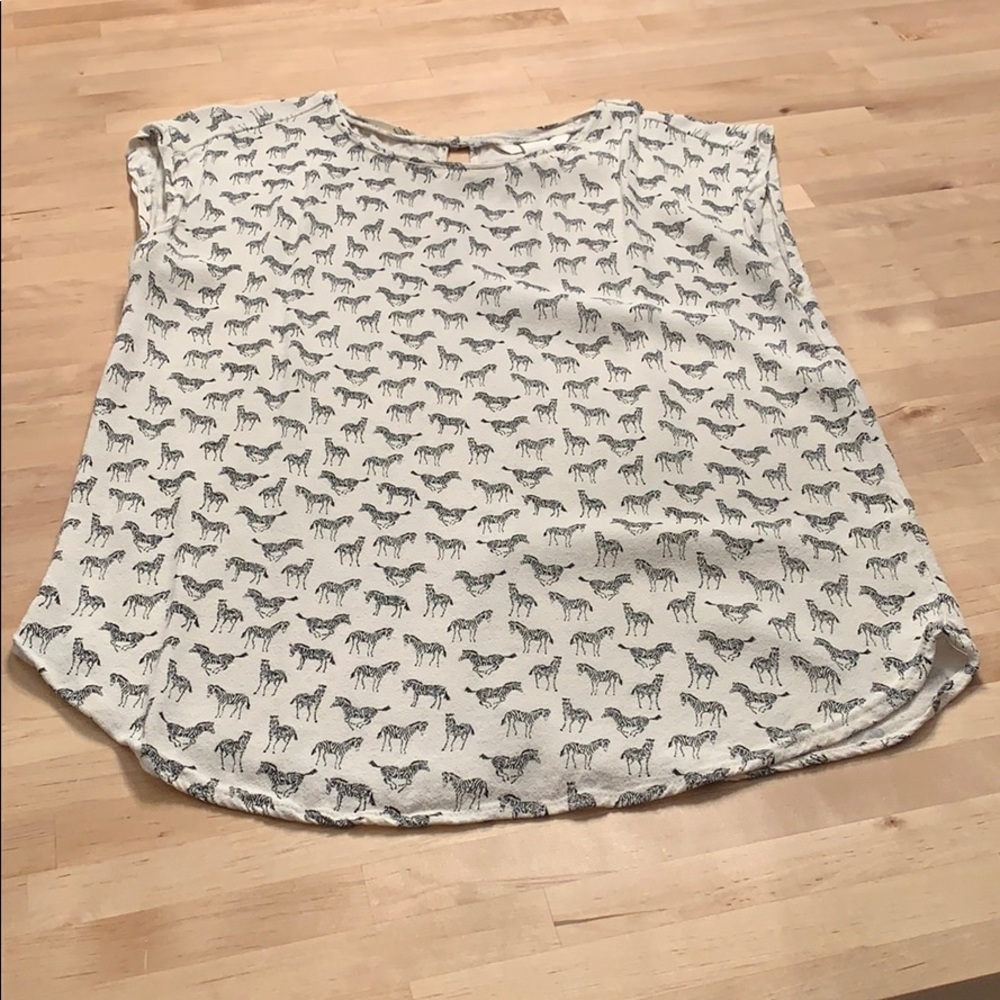 H&M zebra blouse